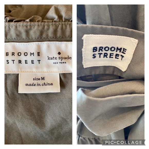 Kate Spade Broome Street Ruffled Ilive Poplin Shirtdress Size Medium - Picture 12 of 15